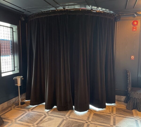 Beige Heavy Felt-Like Floor-to-Ceiling Acoustic Curtains