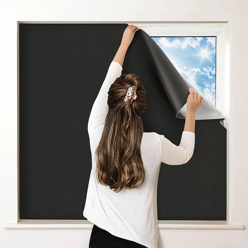 Blackout Curtain Portable Sleep Sanctuary Window Covering No Drill