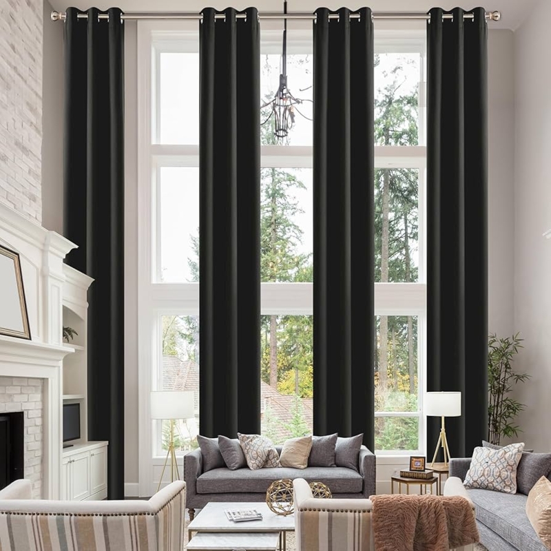 Blackout Curtains Extra Long Two Story Grommet Thermal Panels
