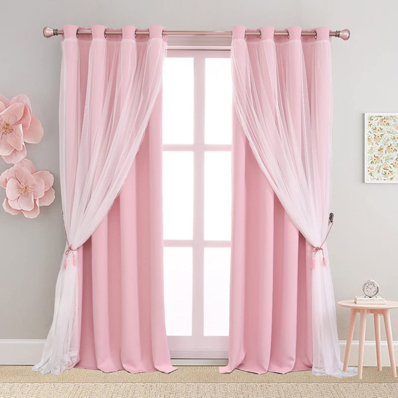 Blackout Curtains with Star Cutouts & Sheer Overlay, Whimsical Nursery Decor Ideas