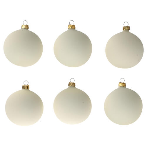 Blown Glass Christmas Ornaments Semi Glossy Set