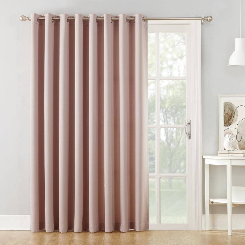 Blush Hue Curtain Panel Extra Wide Grommet Room Darkening