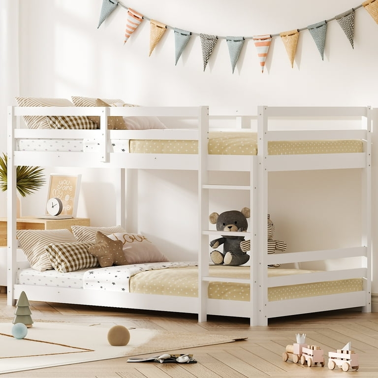 Bunk Bed White Floor Bunk Minimalist Design for Low Floor Bunk Bed White
