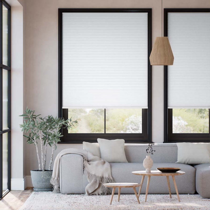 Cellular Shades White Matte Insulating Cellular Window Coverings