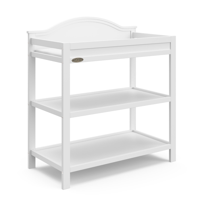 Changing Table in Hazelnut Finish with Spindled Posts