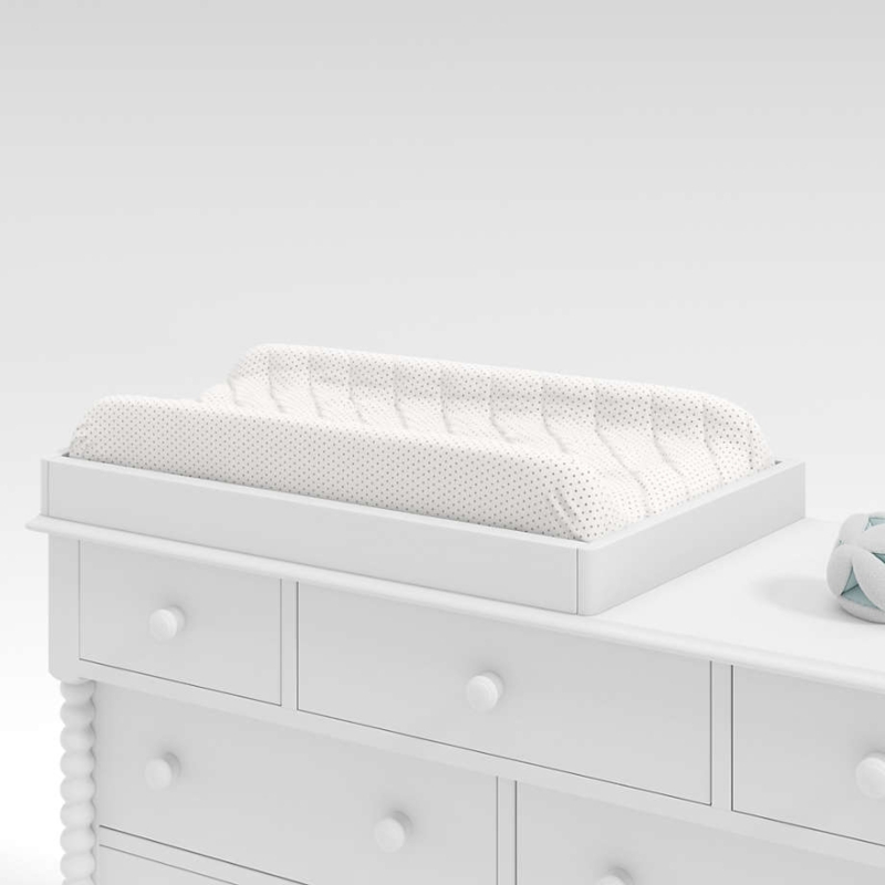 Changing Table Topper with Three Compartments and Side Handles