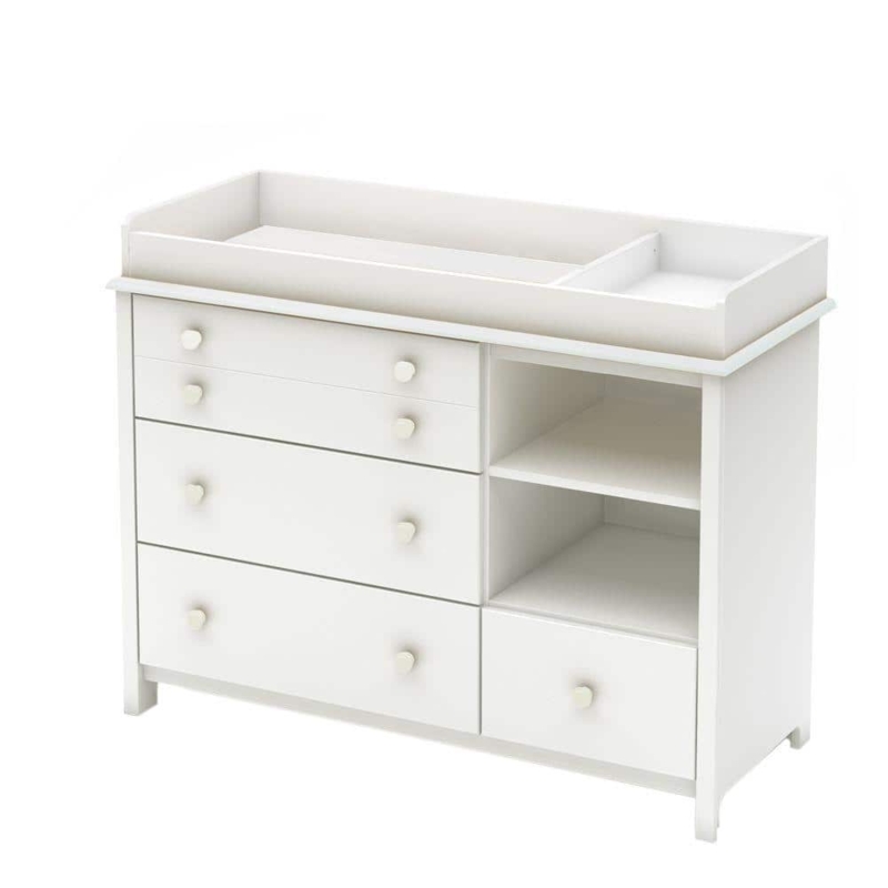 Changing Table with Scalloped Base and Removable Station Dresser