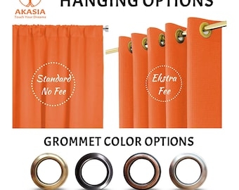 Charcoal Gray Linen Texture Panel with Brushed Silver Grommets