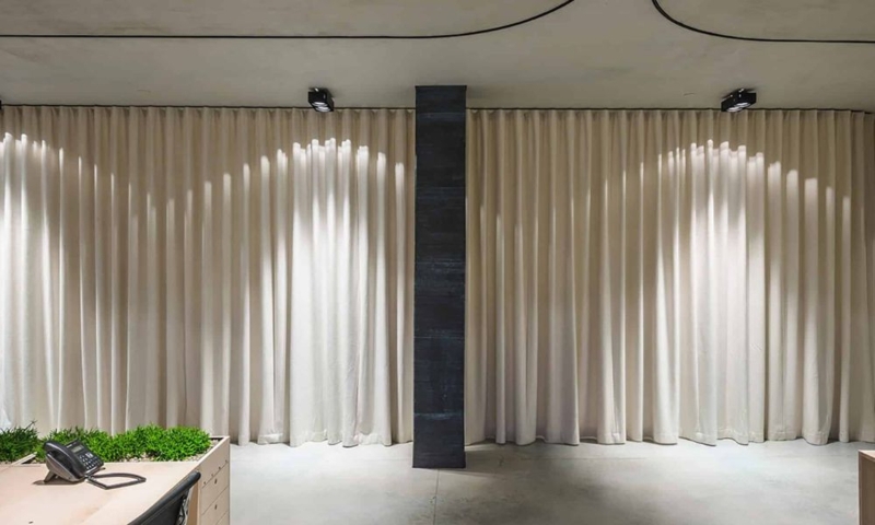 Charcoal Heavy Drape Grommet Curtains, Blackout Fabric Panels