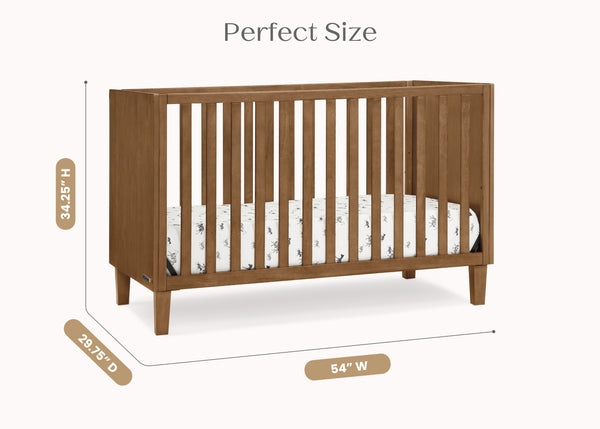 Chestnut Convertible Crib, Slender Slats, Transitional Style