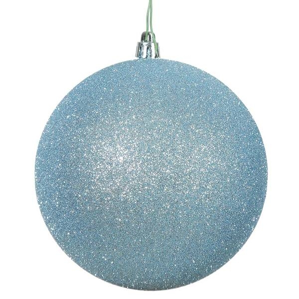 Christmas Ball Ornament Baby Blue Glitter Shimmering Winter Wonderland