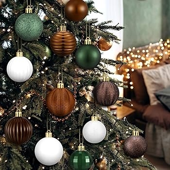 Christmas Ball Ornaments: Assorted Sizes, Sparkle Texture