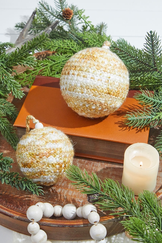 Christmas Ornament Cable Knit Sweater Texture Cozy Holiday Decor