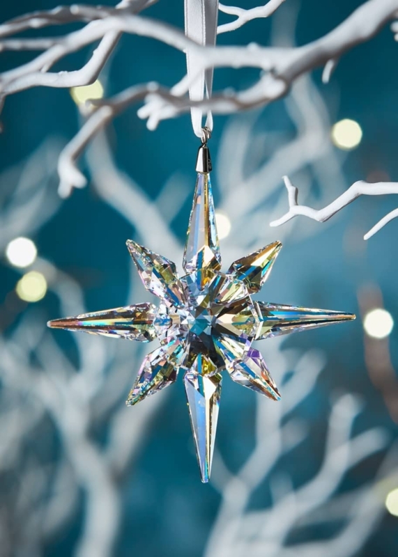 Christmas Ornament: Crystal Star Silhouette, 2024 Commemorative Tag