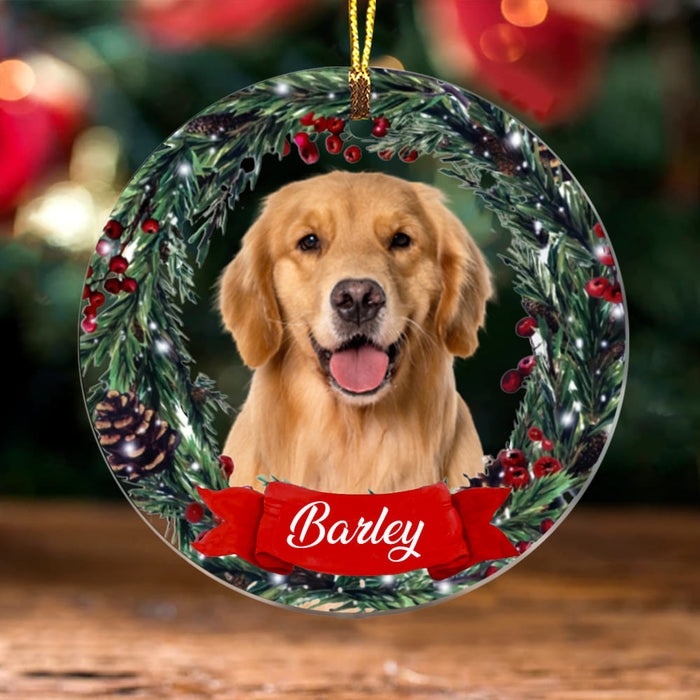 Christmas Ornament Personalized Pet Portrait Ceramic Like Smooth Matte