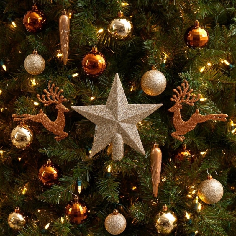 Christmas Ornament Set: Faceted Surface, Storage Container