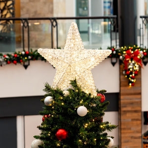 Christmas Tree Monumental Scale Commercial Mixed Metallic Decor