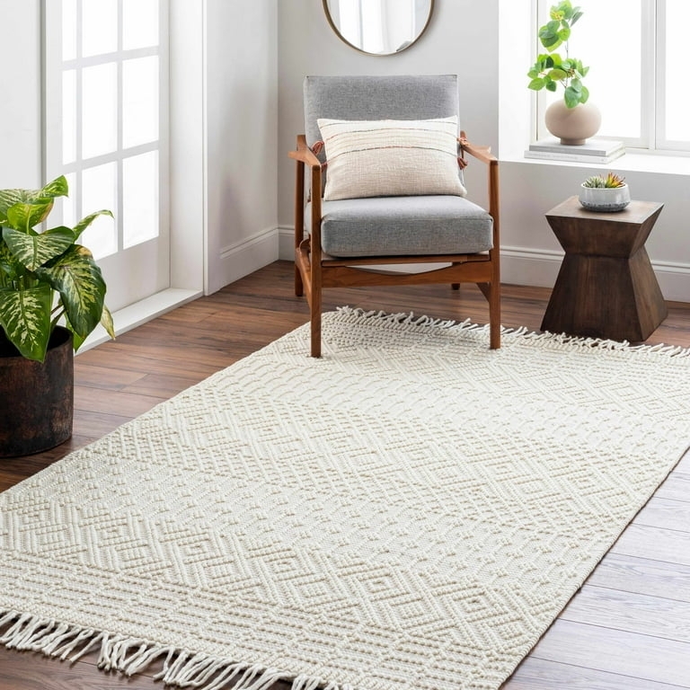Chunky Bubble Woven Area Rug Off-White Scandinavian