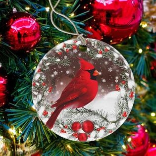 Commemorative 2023 Holiday Decoration, Glossy Ceramic Memorial Ornament