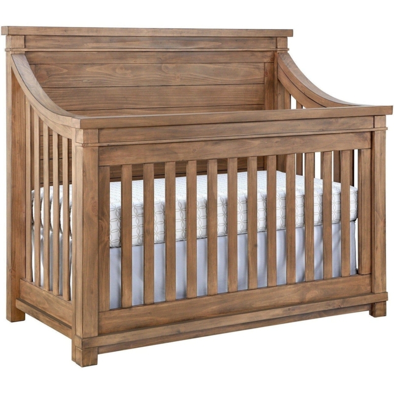 Convertible Crib Flat Top Rail Sandwash Finish Slats