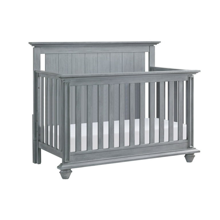 Convertible Crib, Solid Paneled Headboard, Molding Details
