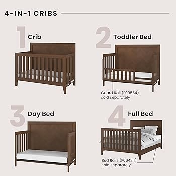 Convertible Crib Toasted Chestnut Paneled Headboard Slats