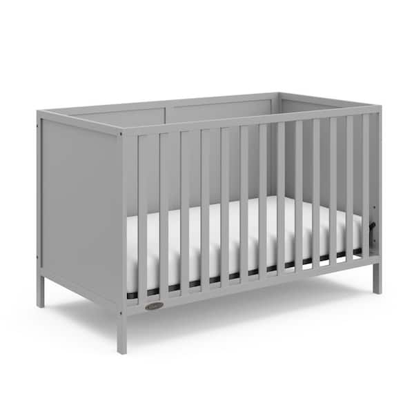 Convertible Crib with Solid Back Panel, Tapered Legs