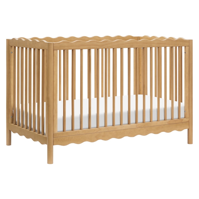 Cove Blue Convertible Crib with Arched Spindle Panels