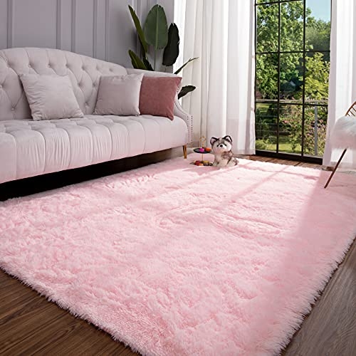 Cozy Modern High Pile Shag Area Rug Chic Decor