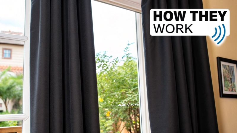 Cream Linen-Like Floor-Length Curtains with Chunky Knit Texture