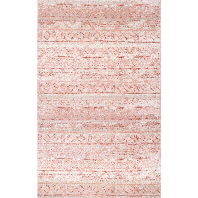 Cream Moroccan Trellis Geometric Area Rug Scandi Style