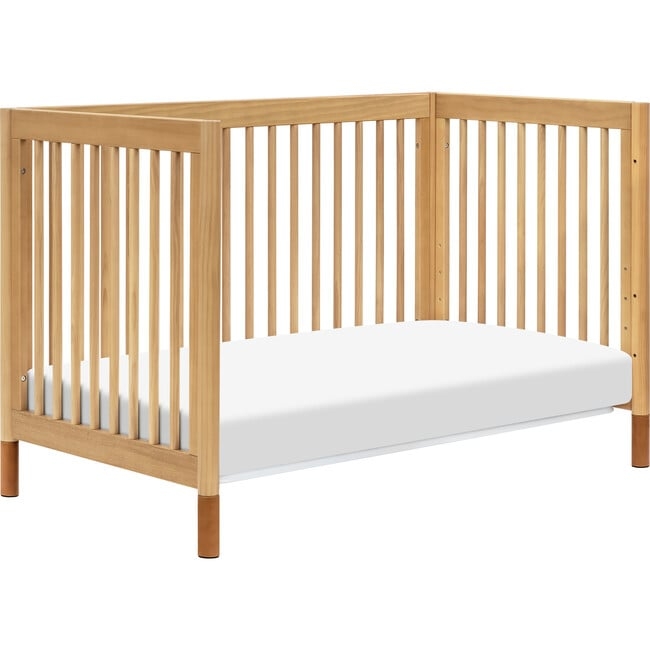Crib Honey Finish Leather Like Foot Wraps Rounded Corners Scandi