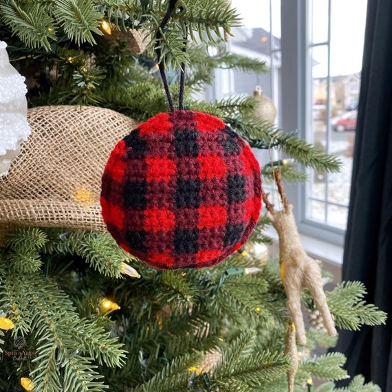 Crocheted Christmas Ornaments: Yarn Texture with Embroidered Snowflake Details.