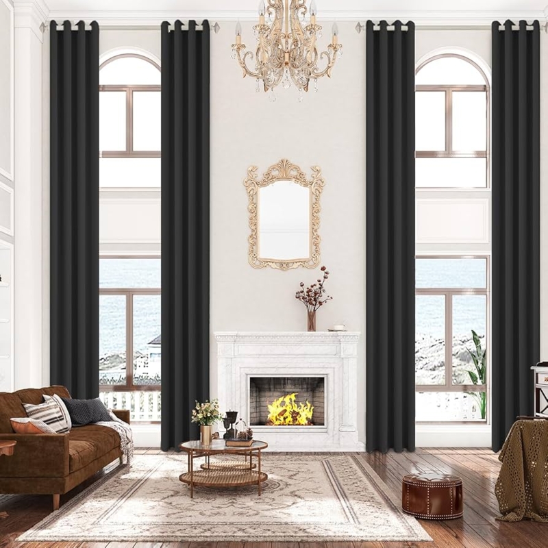 Curtain 17 Foot Extra Long Grommet Thermal Insulated Panel