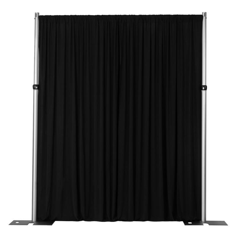 Curtain Panel 4-Way Stretch Spandex Event Backdrop Matte Black