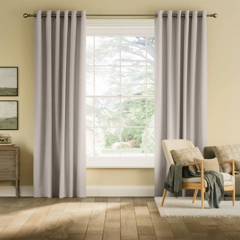 Curtain Panel Chocolate Brown Slub Weave Grommet Top Drapery