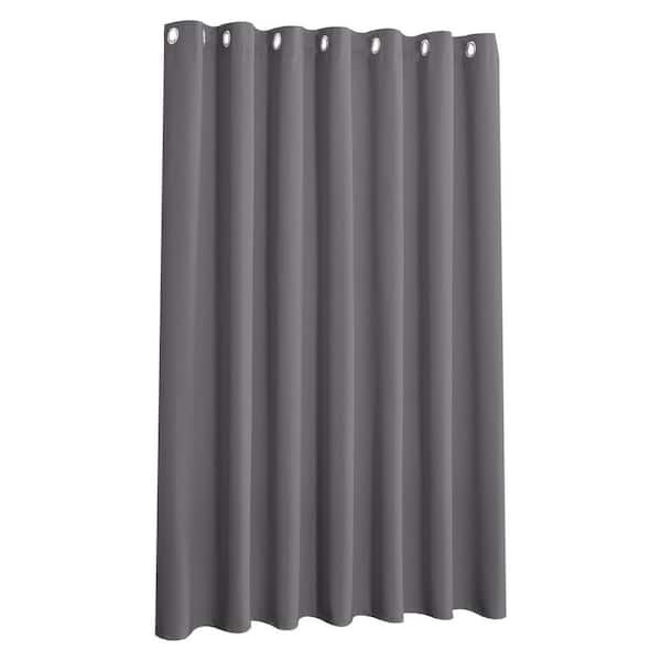 Curtain Panel Grey Thermal Insulated Floor Length Grommet Drapes