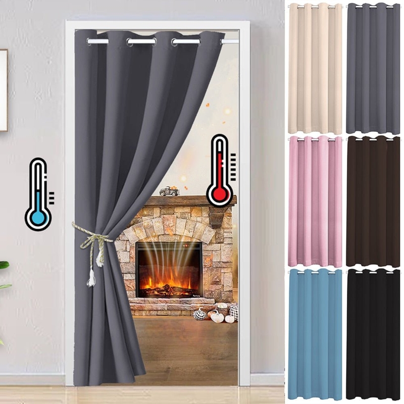 Curtain Panel Teal Color Grommet Top Door Divider Blackout