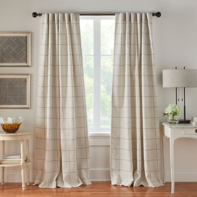 Curtain Panel with Grommet Top Blackout Lined Navy Blue
