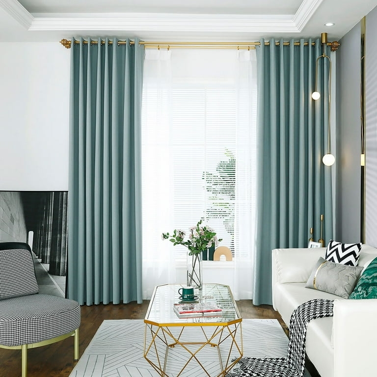 Curtain Panels Charcoal Grey Grommet Top Blackout Lining Minimalist