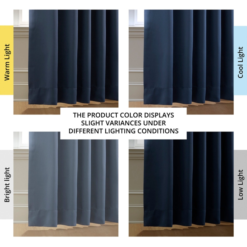 Curtain Panels Deep Blue Room Darkening Grommet Top Contemporary
