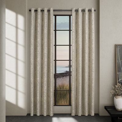 Curtain Panels with Bold Leopard Print Grommet Top