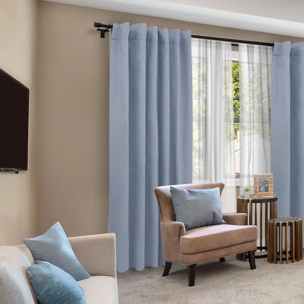 Curtain Rod Double Brushed Silver Hardware with Faceted Finial (68 chars)