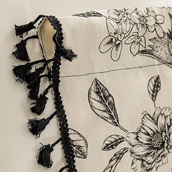 Curtains Boho Farmhouse Linen Like with Rod Pocket Header