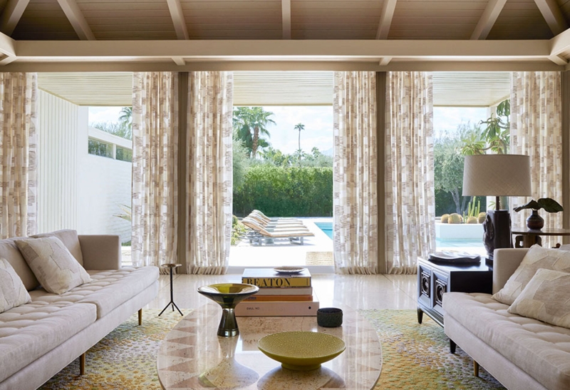 Curtains Ceiling Mount Track Parchment Ripple Fold Floor to Ceiling Idea