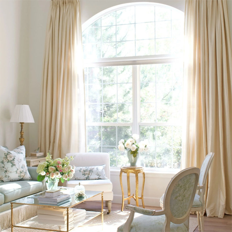 Curtains Chestnut Brown Dupioni Silk Texture Pinch Pleat