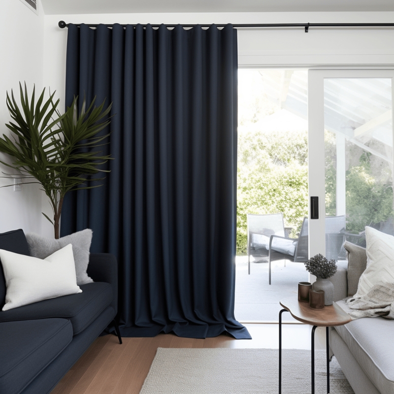 Curtains Cream S-Fold Header Linen Like Floor to Ceiling Drapes