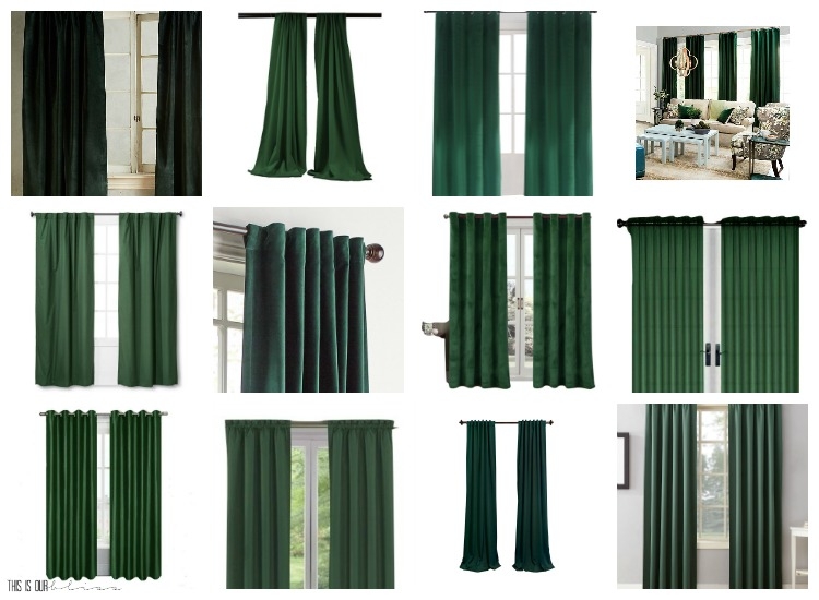 Curtains Dark Green Velvet Like Floor To Ceiling Dramatic Living Room