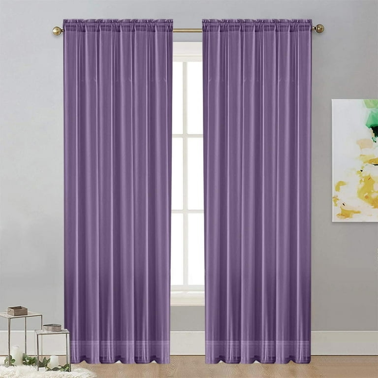 Curtains Double String Weave Gray Semi-Sheer Minimalist Panels