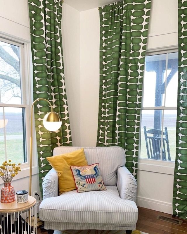 Curtains Emerald Green Velvet Like Grommet Top Floor Puddling Bohemian